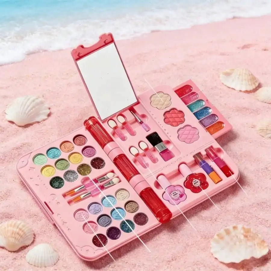Washable Princess Makeup Kit for Girls – Pretend Play Cosmetic Set, Perfect Birthday Gift for Princess Parties & Creative Play