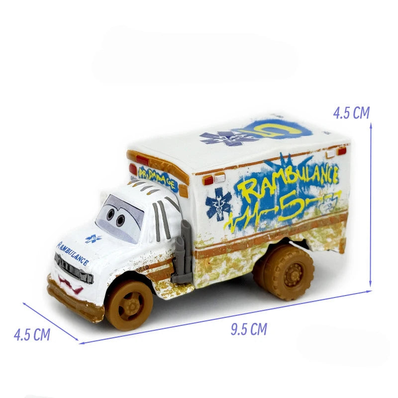 2025 Bandai Pixar Cars 3 Mini Mater Hudson Fritter Chick Hicks Airplane Lightning McQueen Alloy Metal Model Toy Children Gift
